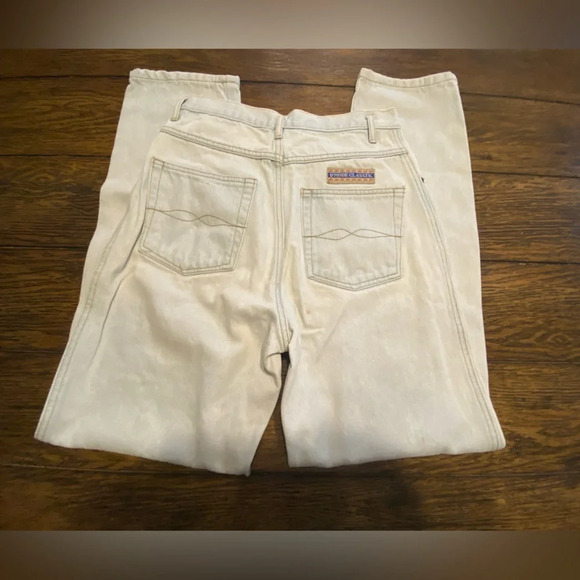 D’Mode Classix Vintage 90s Light Wash Denim W Paisley Embroidery Size 9/10 C3 - Picture 2 of 8